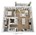 850 sq. ft. A6 floor plan