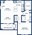787 sq. ft. Cherry floor plan