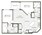 1,174 sq. ft. B2 ANSI floor plan