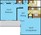 699 sq. ft. A1 floor plan