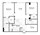 1,153 sq. ft. B9 floor plan