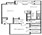 750 sq. ft. Bennett floor plan