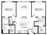 999 sq. ft. B1A floor plan