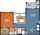 821 sq. ft. Sedona floor plan