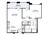 838 sq. ft. A3 floor plan