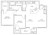 897 sq. ft. B1 floor plan