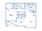 757 sq. ft. Copano floor plan