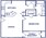 728 sq. ft. A floor plan