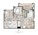 830 sq. ft. B2A floor plan