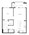 651 sq. ft. A1 floor plan