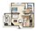 470 sq. ft. A1 floor plan