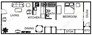 750 sq. ft. A3 floor plan