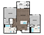 900 sq. ft. B2/30% floor plan