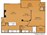 793 sq. ft. A3 floor plan