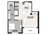 790 sq. ft. A3 floor plan