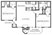 1,056 sq. ft. Heron floor plan