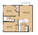 875 sq. ft. A6 floor plan