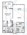814 sq. ft. 1E floor plan
