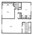 1,120 sq. ft. B3 floor plan
