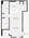 582 sq. ft. E1A floor plan