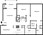 1,009 sq. ft. B1S floor plan
