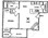 595 sq. ft. A1/60% floor plan