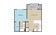 644 sq. ft. A2 floor plan
