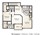 1,106 sq. ft. SYMMETRY floor plan