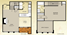793 sq. ft. A6 floor plan