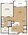 690 sq. ft. Aten floor plan