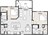 1,004 sq. ft. B1 floor plan