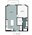 829 sq. ft. A3 Alt floor plan