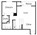 664 sq. ft. A3 floor plan