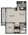 634 sq. ft. A floor plan