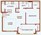 792 sq. ft. Meridian floor plan