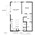 822 sq. ft. A7 floor plan