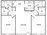 1,008 sq. ft. H floor plan