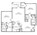 1,186 sq. ft. B1 floor plan