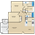 960 sq. ft. B2 floor plan