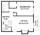 660 sq. ft. B2 floor plan