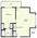 665 sq. ft. B8 floor plan