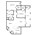 962 sq. ft. B1 floor plan