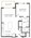 728 sq. ft. A4S floor plan