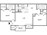 886 sq. ft. floor plan