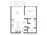 840 sq. ft. A1D floor plan
