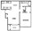 670 sq. ft. C11/C1R floor plan