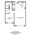 891 sq. ft. B3 floor plan