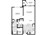 780 sq. ft. A21 floor plan