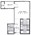 522 sq. ft. EFF floor plan