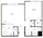 614 sq. ft. Carlton floor plan